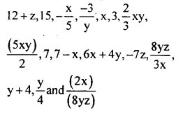 KSEEB Solutions for Class 8 Maths Chapter 2 Algebraic Expressions Ex. 2.1 1