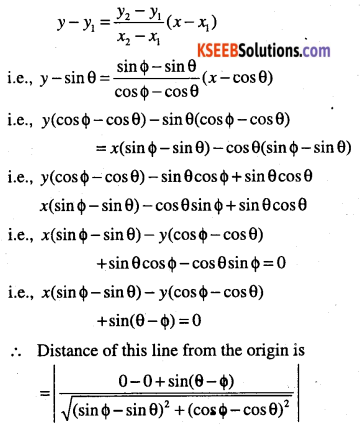 1st PUC Maths Question Bank Chapter 10 Straight Lines 110