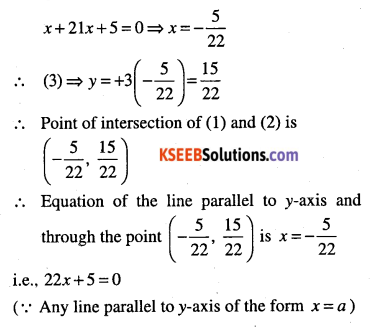 1st PUC Maths Question Bank Chapter 10 Straight Lines 112