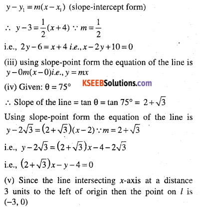 1st PUC Maths Question Bank Chapter 10 Straight Lines 50