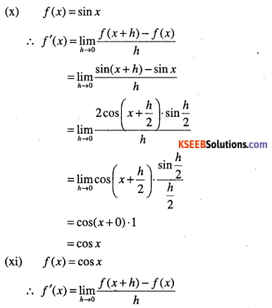1st PUC Maths Question Bank Chapter 13 Limits and Derivatives 98