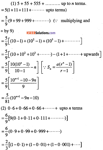 1st PUC Maths Question Bank Chapter 9 Sequences and Series 96