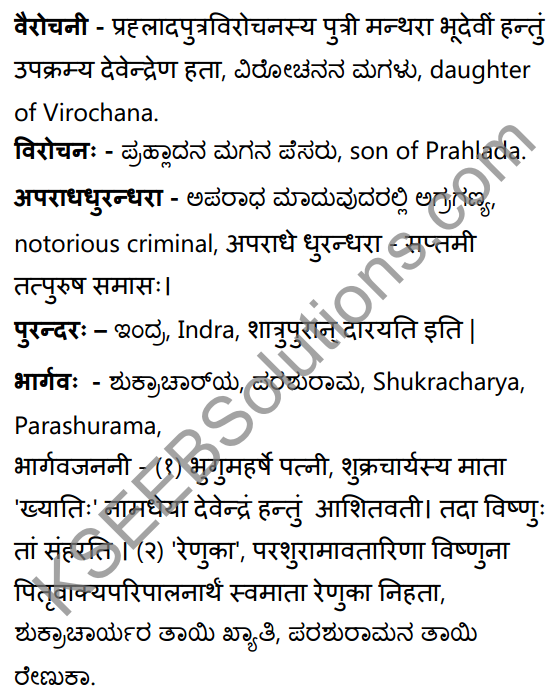 महर्षिवचनपालनम् Summary in Kannada and English 33