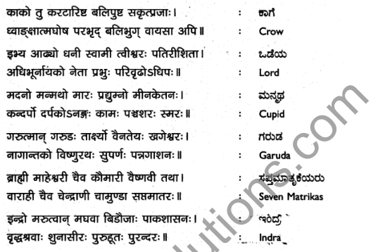 1st PUC Sanskrit Textbook Answers Vyakaran अमरकोषः 5