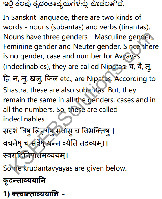 1st PUC Sanskrit Textbook Answers Vyakaran कृदन्ताः 10