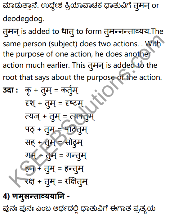 1st PUC Sanskrit Textbook Answers Vyakaran कृदन्ताः 13