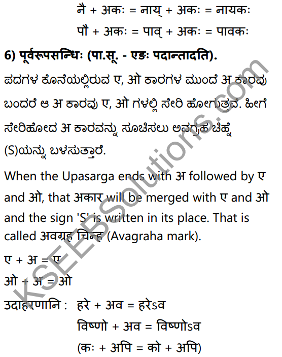 1st PUC Sanskrit Textbook Answers Vyakaran सन्धिः 10