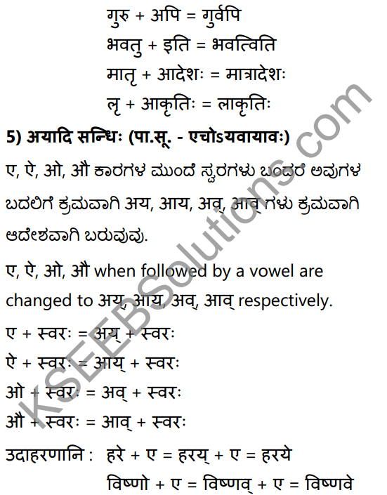 1st PUC Sanskrit Textbook Answers Vyakaran सन्धिः 9