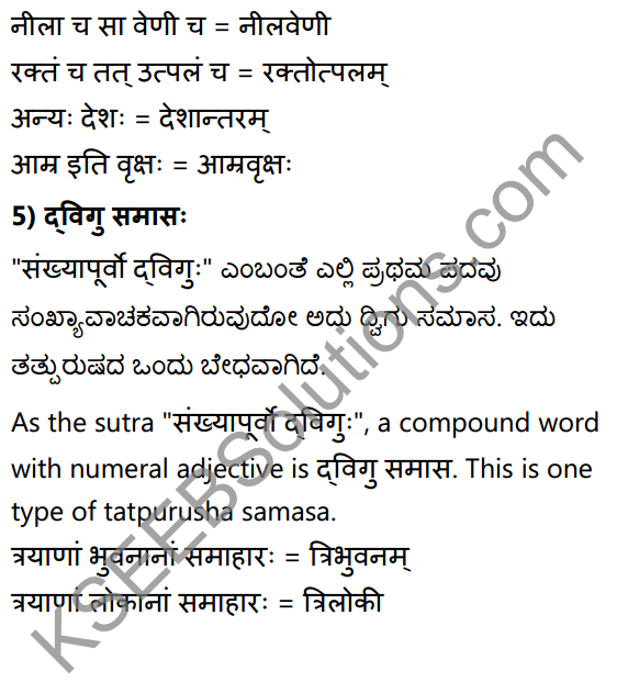 1st PUC Sanskrit Textbook Answers Vyakaran समासः 13