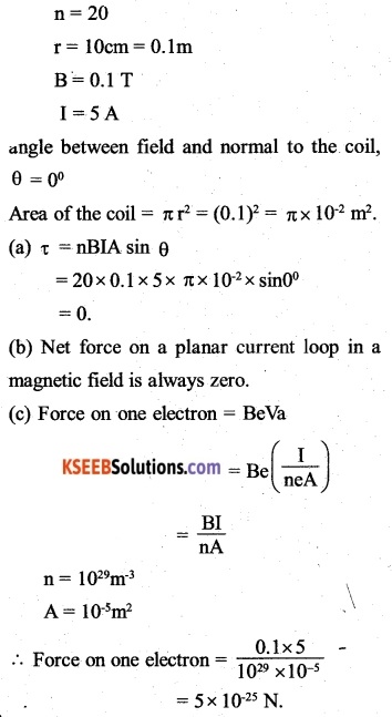 2nd PUC Physics Question Bank Chapter 4 Moving Charges and Magnetism 42