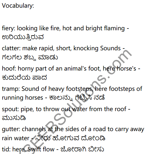 KSEEB Solutions for Class 6 English Poem Chapter 4 Rain in Summer 2