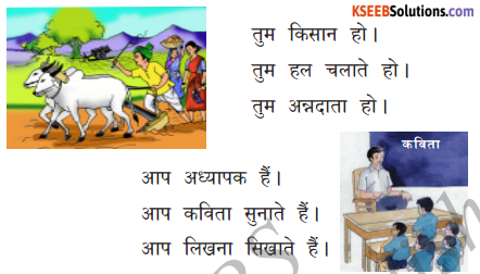 KSEEB Solutions for Class 6 Hindi Chapter 8 मैं, हम, तू, तुम, आप 2