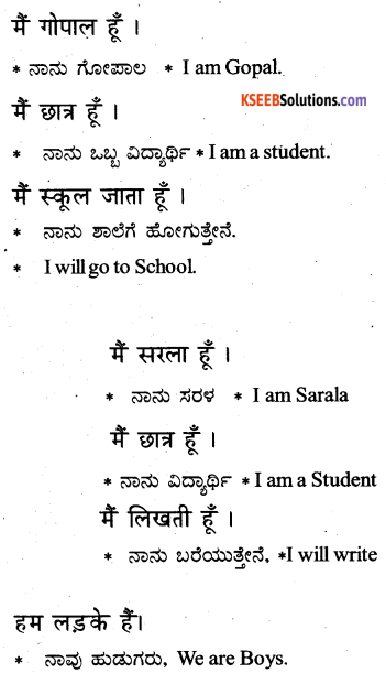 KSEEB Solutions for Class 6 Hindi Chapter 8 मैं, हम, तू, तुम, आप 3