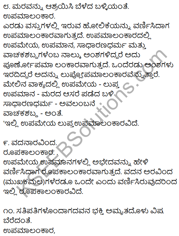 Karnataka SSLC Class 10 Siri Kannada Grammar Anvayika Vyakarana 103