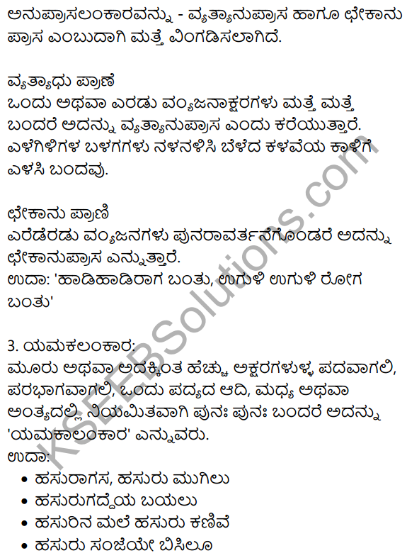 Hasuru Kannada Poem KSEEB Solutions 