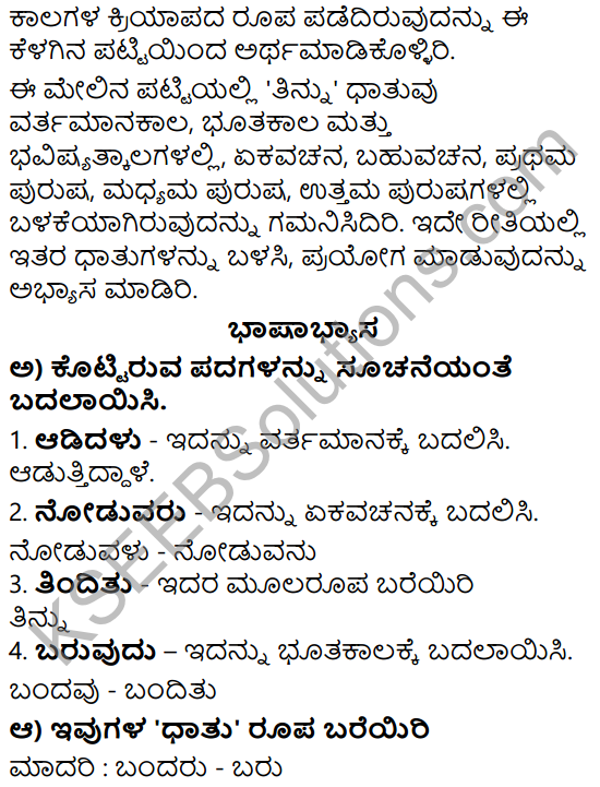 Siri Kannada Text Book Class 5 Solutions Padya Chapter 9 Bhuvaneswari 5