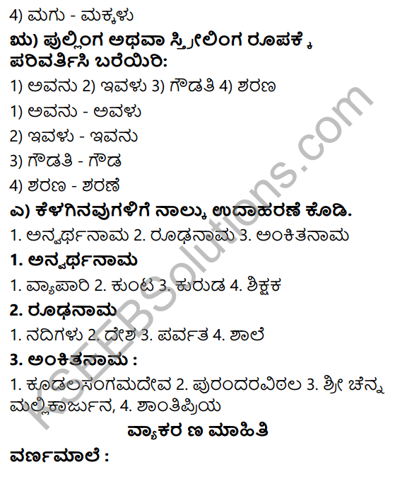 Siri Kannada Text Book Class 6 Solutions Gadya Chapter 1 Doddavara Dari 6
