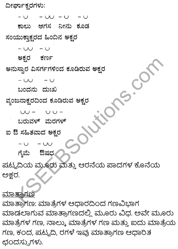 Siri Kannada Text Book Class 9 Solutions Padya Chapter 4 Niyatiyanar Miridapar 9