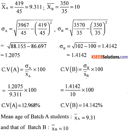 1st PUC Statistics Model Question Paper 2 with Answers - 33
