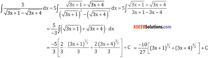 2nd PUC Basic Maths Question Bank Chapter 20 Indefinite Integrals Ex 20.2 - 15