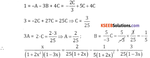 2nd PUC Basic Maths Question Bank Chapter 5 Partial Fractions Ex 5.2 - 22