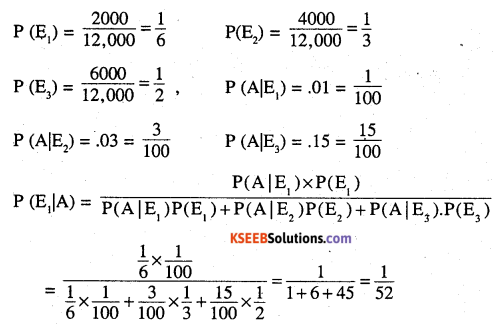 2nd PUC Maths Question Bank Chapter 13 Probability Ex 13.3.10