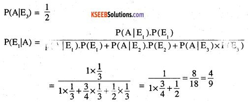 2nd PUC Maths Question Bank Chapter 13 Probability Ex 13.3.9