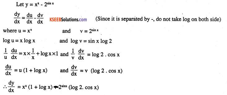 2nd PUC Maths Question Bank Chapter 5 Continuity and Differentiability Ex 5.5.5