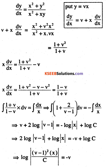 2nd PUC Maths Question Bank Chapter 9 Differential Equations Ex 9.5.1