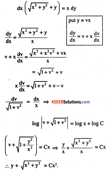 2nd PUC Maths Question Bank Chapter 9 Differential Equations Ex 9.5.10