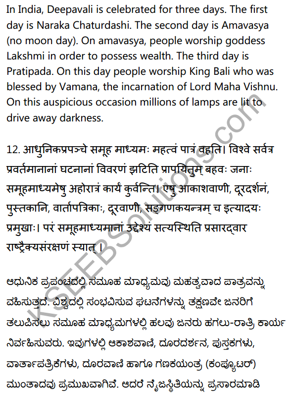 2nd PUC Sanskrit Workbook Answers भाषान्तरपाठाः 12