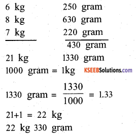 KSEEB Solutions for Class 5 Maths Chapter 6 Weight and Volume 7