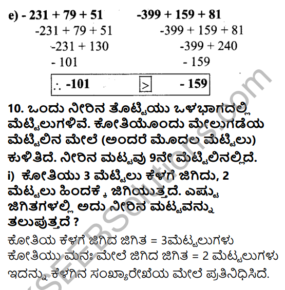 KSEEB Solutions for Class 7 Maths Chapter 1 Integers Ex 1.1 11