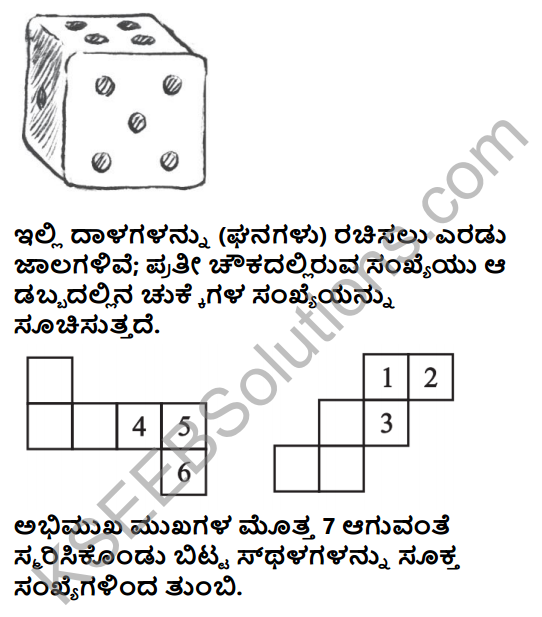 KSEEB Solutions for Class 7 Maths Chapter 15 Ghanakrutigalu Ex 15.1 2