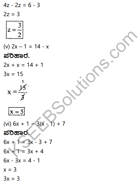 KSEEB Solutions for Class 8 Maths Chapter 8 Ondu Charaksharavulla Sarala Rekhatmaka Samikaranagalu Ex 8.1 9