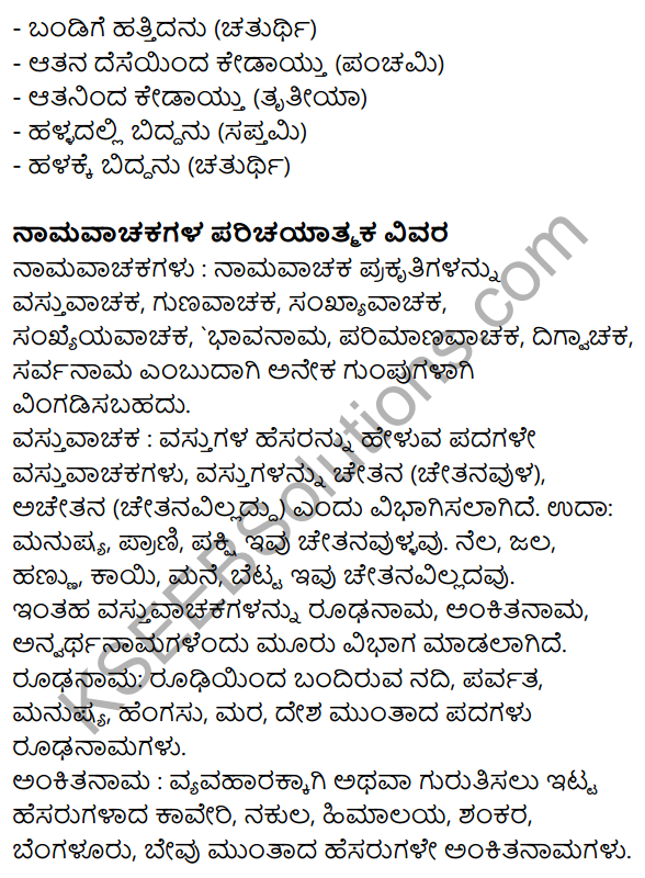 Siri Kannada Text Book Class 9 Grammar Vyakarana Bhaga 22