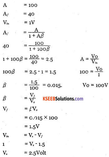2nd PUC Electronics Question Bank Chapter 4 Feedback in Amplifiers 24