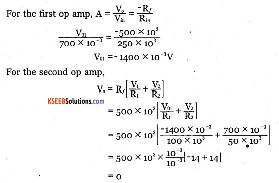 2nd PUC Electronics Question Bank Chapter 5 Operational Amplifiers(OP-Amp) 74