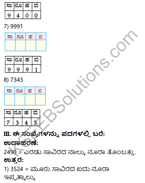 KSEEB Solutions for Class 4 Maths Chapter 2 Numbers in Kannada 4