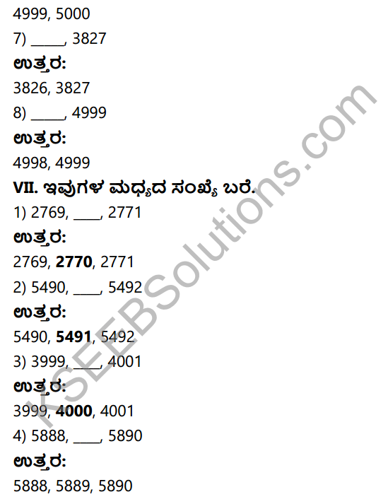 KSEEB Solutions for Class 4 Maths Chapter 2 Numbers in Kannada 9