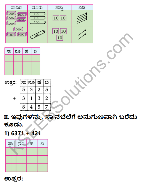 KSEEB Solutions for Class 4 Maths Chapter 3 Addition in Kannada 2