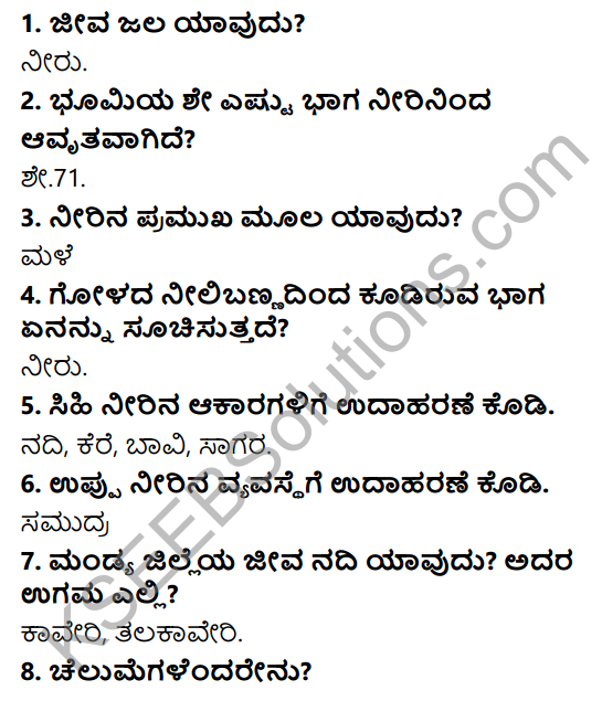 KSEEB Solutions for Class 5 EVS Chapter 7 Water in Kannada 8