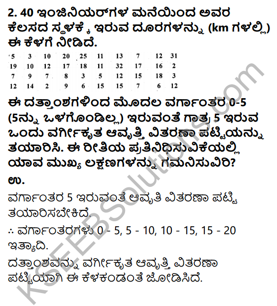 KSEEB Solutions for Class 9 Maths Chapter 14 Statistics Ex 14.2 in Kannada 2