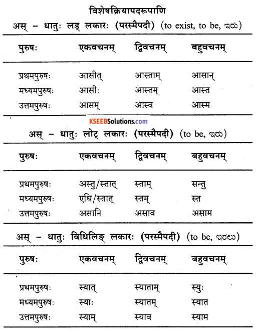 KSEEB Solutions for Class 9 Sanskrit नंदिनी Chapter 6 तिडन्तम् उपसर्गाश्च 3