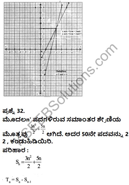 Karnataka SSLC Maths Model Question Paper 3 with Answer in Kannada - 39