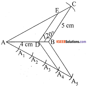 KSEEB Solutions for Class 10 Maths Chapter 6 Constructions Additional Questions 5