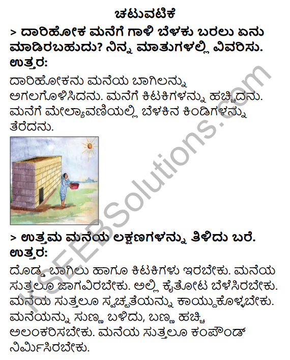 KSEEB Solutions for Class 3 EVS Chapter 9 Pretty House in Kannada 1