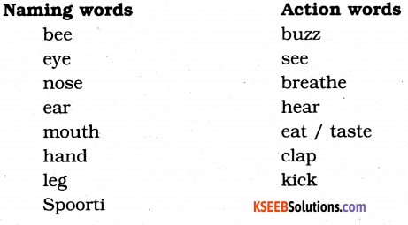 KSEEB Solutions for Class 3 English Chapter 2 Head, Shoulders, Knees and Toes 334