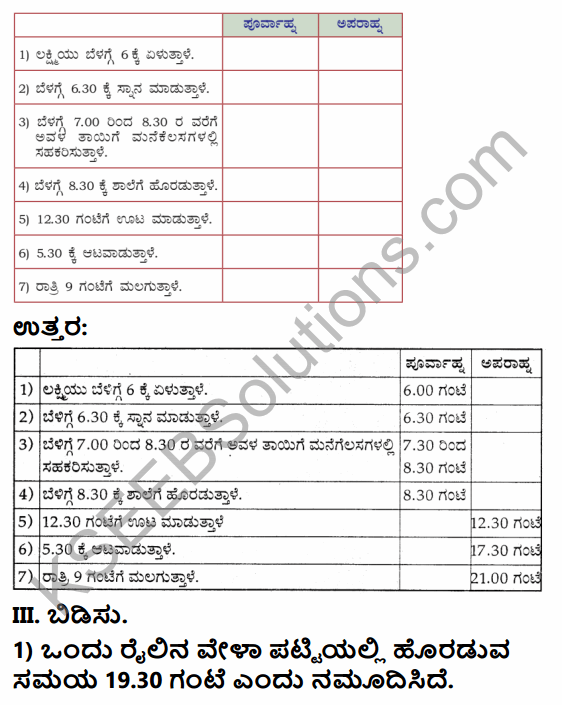 KSEEB Solutions for Class 4 Maths Chapter 14 Time in Kannada 4