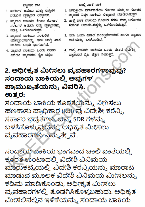 2nd PUC Economics Question Bank Chapter 12 Open Economy Macroeconomics in Kannada 33